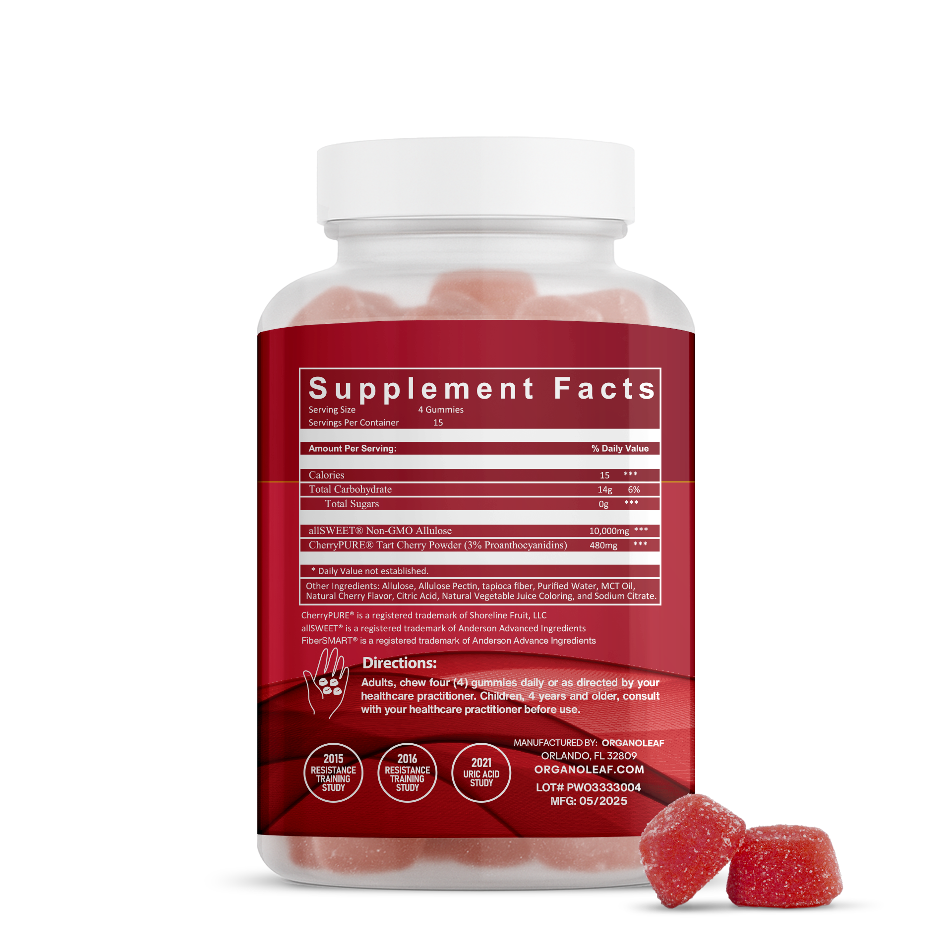 Muscle & Exercise Recovery (Featuring CherryPURE®) Sugar-Free Gummies