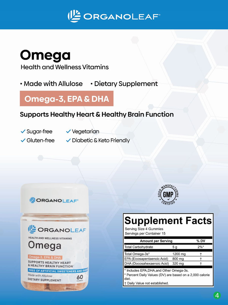 Omega: Omega-3, EPA & DHA Sugar-Free Gummies