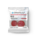 Organoleaf B12 dietary supplement gummies packaging on a white background