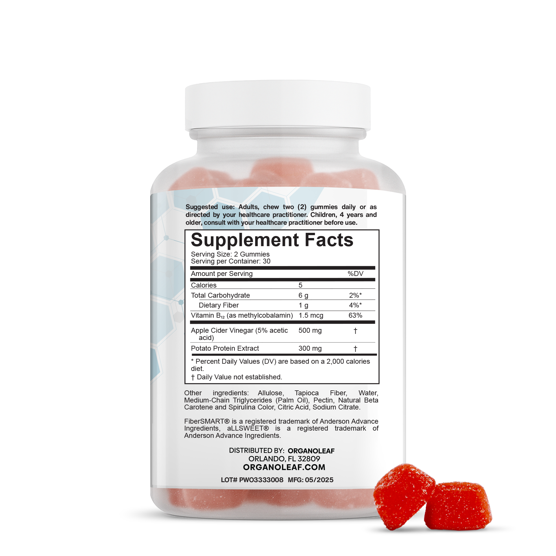 Allu-Lose Weight Management : Apple Cider Vinegar  Sugar-Free Gummies