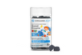A bottle of OrganoLeaf Kids-Sweet Dreams dietary supplement gummies, with a label showing the product name and an image of a child sleeping peacefully. A few gummies are visible in front of the bottle.
